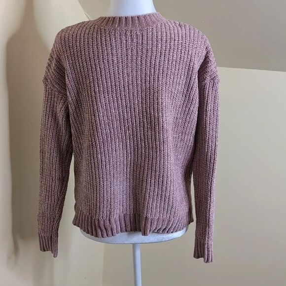 Zara Women's Small Pink Chunky Knit Crew Neck Sweater, New Without Tags - Picture 4 of 8